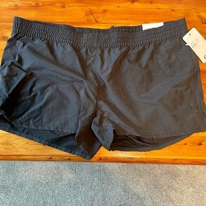 Water Resistant Stretchy Black Shorts